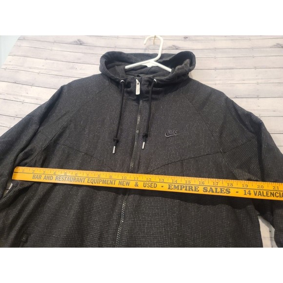 Nike Sportswear Windrunner Mens L Hooded Nylon Jacket 382228-010 Black Full Zip - Picture 11 of 16